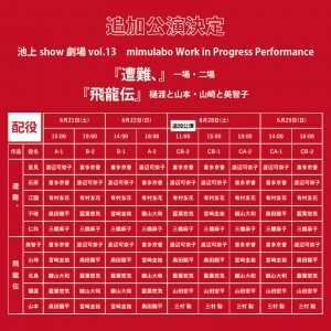 池上show劇場-Vol.13-mimulabo-Work-in-Progress-Performance［配役］追加公演